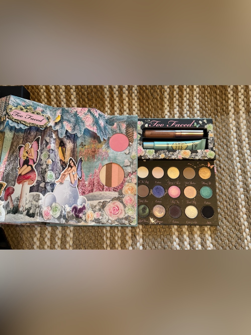 Too Faced Multi-Tone Floral Eyeshadow Palette with Pink Blush